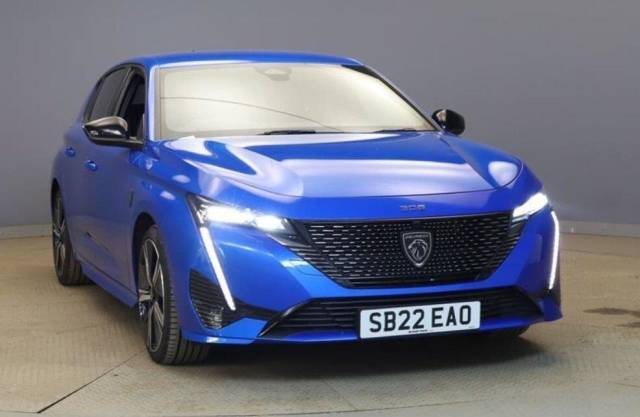 Peugeot 308 1.6 12.4kWh GT e-EAT Euro 6 (s/s) 5dr Hatchback Hybrid Blue