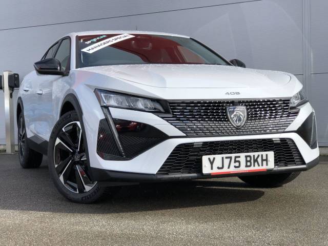 Peugeot 408 1.2 HYBRID Allure Fastback e-DSC6 Euro 6 (s/s) 5dr Hatchback Hybrid White